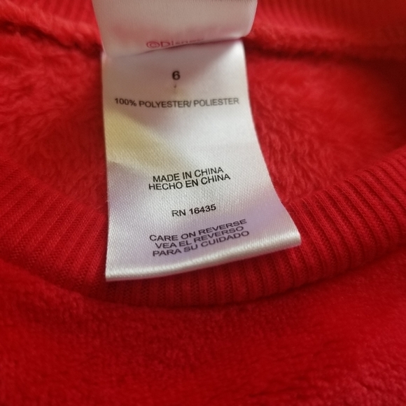 Disney Girls Cozy & Dolled Up Sequined Minnie Mouse Silhouette Fleece Pullover S - Picture 5 of 5